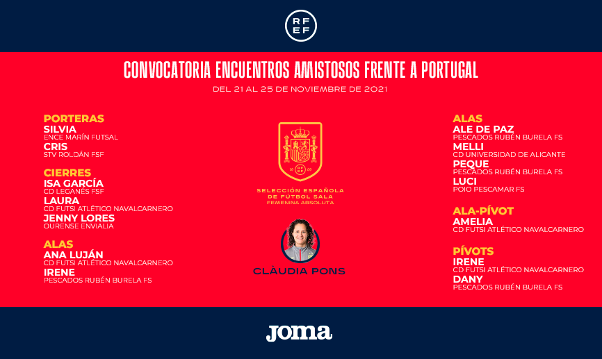 Clàudia Pons da la lista de convocadas para enfrentarse a Portugal