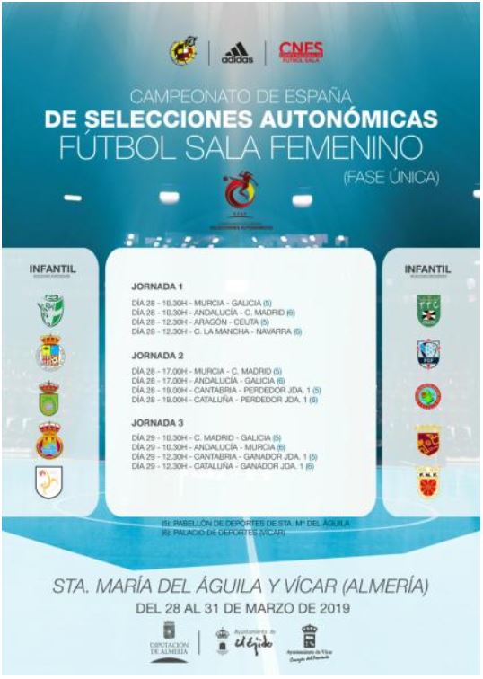 Desde hoy se disputa el Campeonato de España de Fútbol Sala Infantil Femenino en Almería