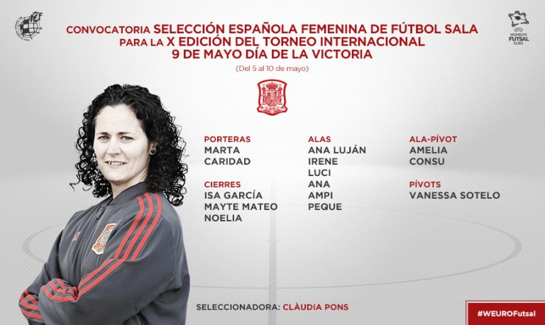 Convocatoria de la Selección Española Femenina de fútbol sala para el Torneo de Moscú