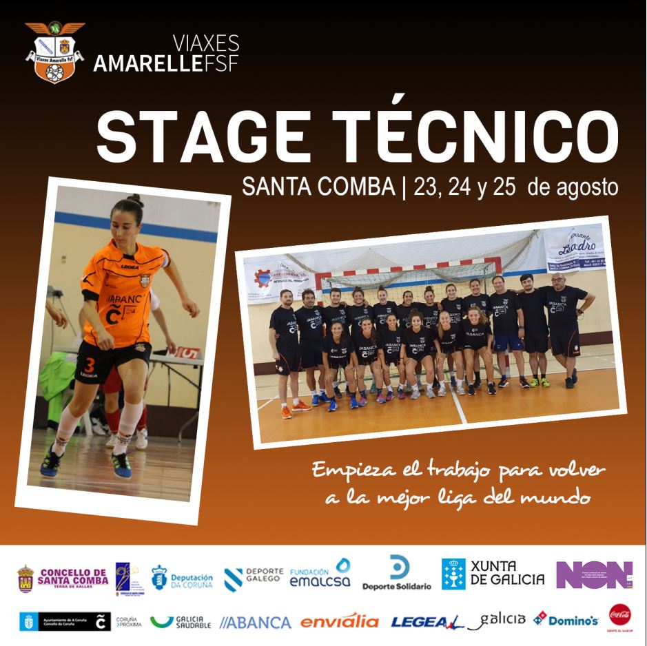 Las jugadoras del primer equipo del Viaxes Amarelle FSF cerraron la primera semana de entrenamientos con un stage técnico en Santa Comba