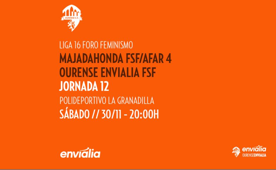 Previa: FS Majadahonda - Ourense Envialia FSF. 1ª División. Jornada 12ª