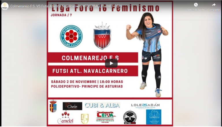 Emisión en Directo del Fútbol Sala Femenino. Jornada 2 y 3 de Noviembre