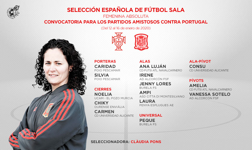 La Selección Española de Fútbol Sala Femenino se enfrenta hoy a Portugal en el primer amistoso