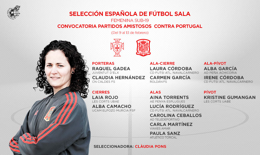 La Selección Sub 19 de Fútbol Sala Femenino comienza su concentración para preparar los dos amistosos frente a Portugal