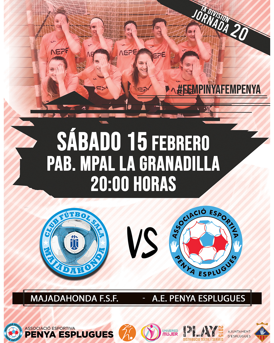 Previa: FS Majadahonda - AE Penya Esplugues. Jornada 20ª. 1ª División de Fútbol Sala Femenino