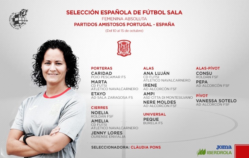 Convocatoria de Claudia Pons para los dos nuevos amistosos frente a Portugal