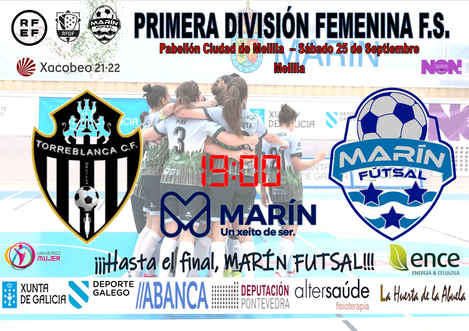 Previa del Partido de Liga: MSC Torreblanca Melilla - Ence Marín Futsal. Jornada 2ª