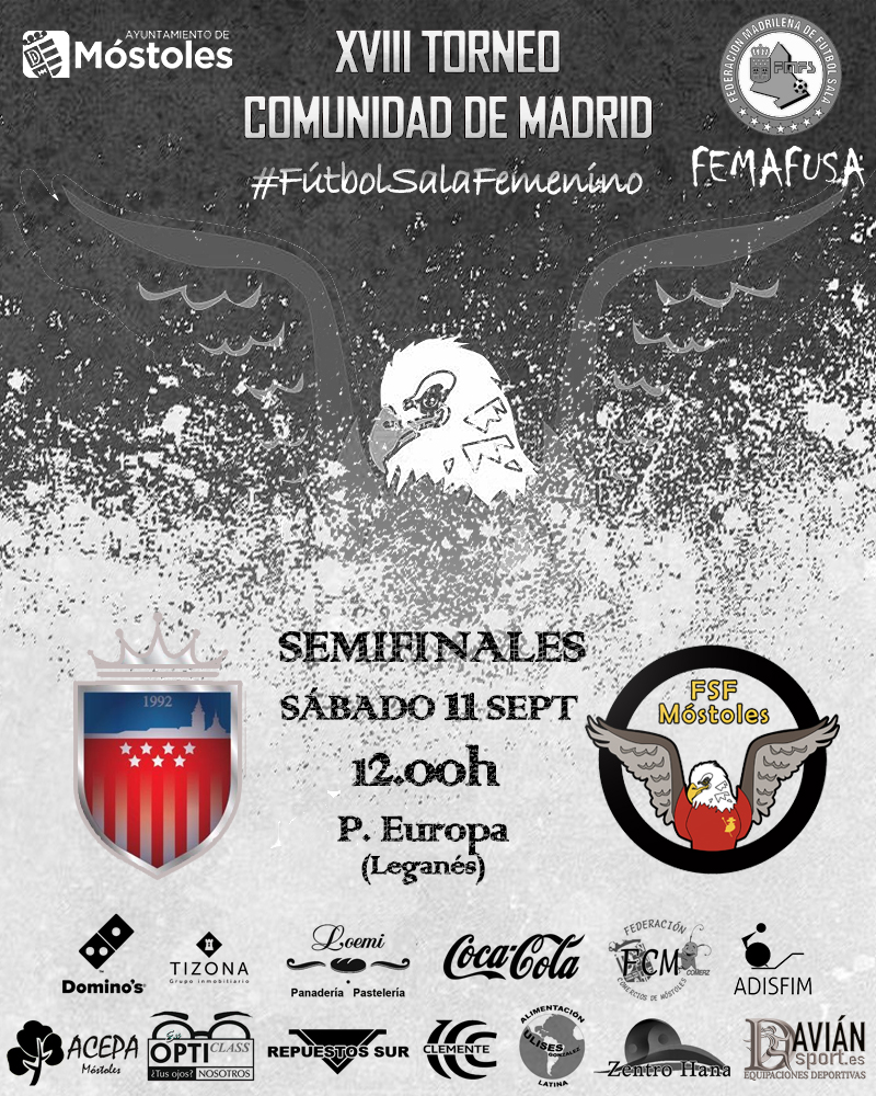 Previa del Partido de Semifinales del Torneo Comunidad de Madrid: FSF Móstoles - Futsi Atco. Navalcarnero