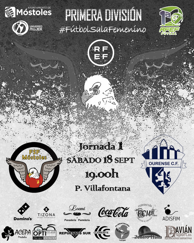 Previa del Partido de Liga: FSF Móstoles - Ourense Envialia FSF. Jornada 1ª