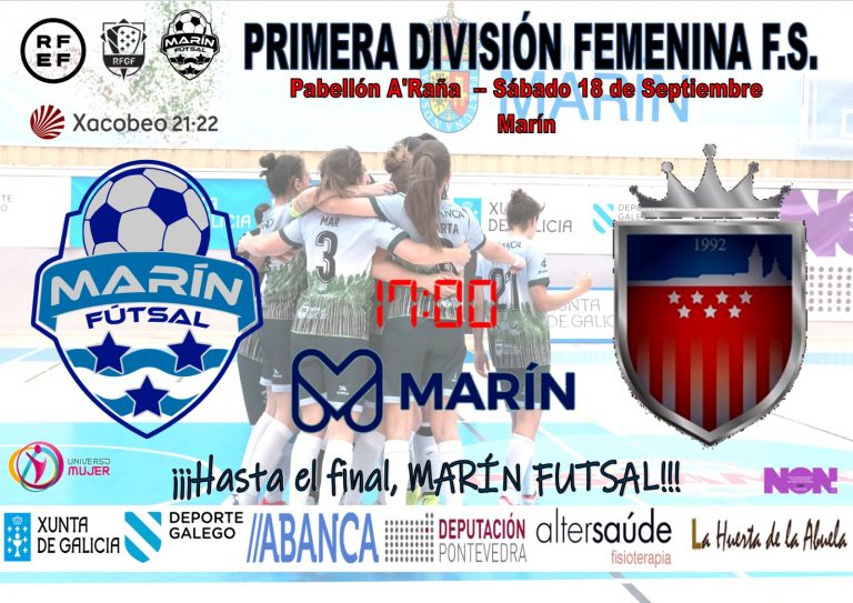 Previa del Partido de Liga: Marín Futsal - Futsi Atco. Navalcarnero. Jornada 1ª