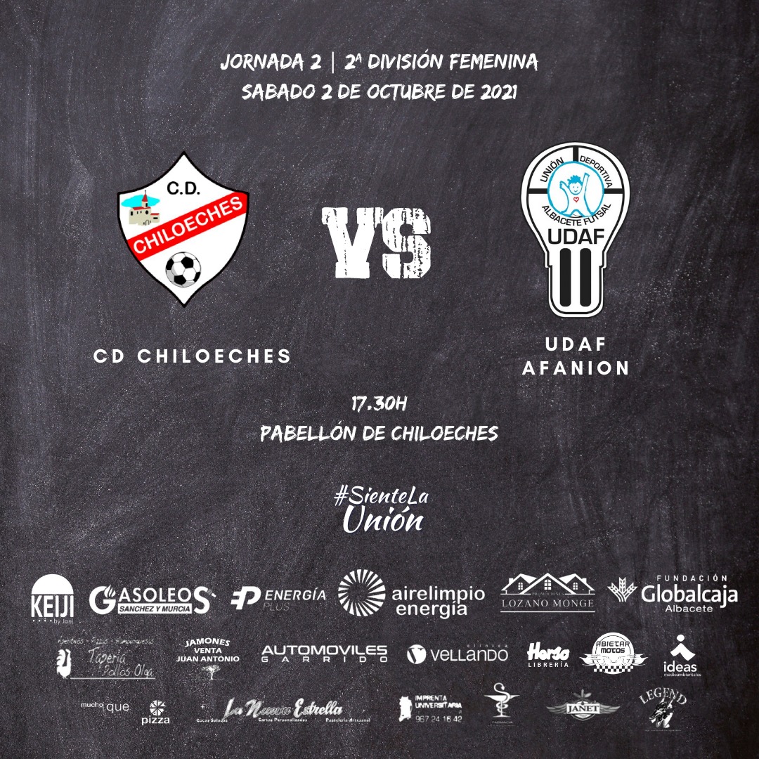 Previa del Partido de Liga de 2ª División: CD Chiloeches - UDAF AFANION. Jornada 2ª. Grupo 4º