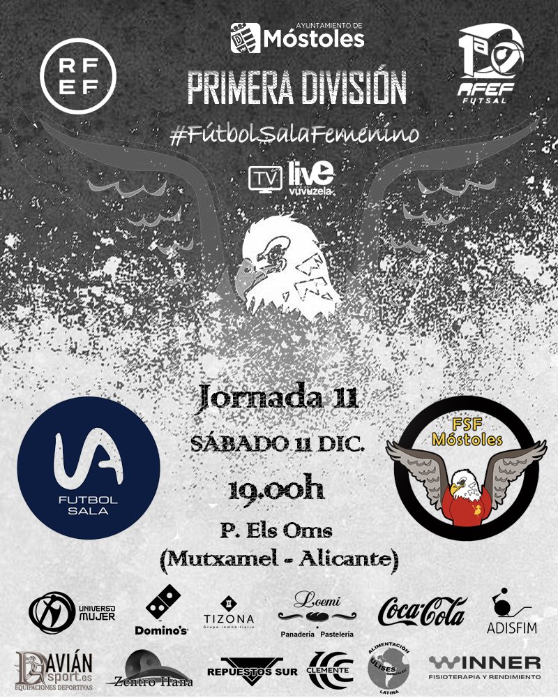 Previa del Partido de Liga de 1ª División: Universidad de Alicante - FSF Móstoles. Jornada 11ª