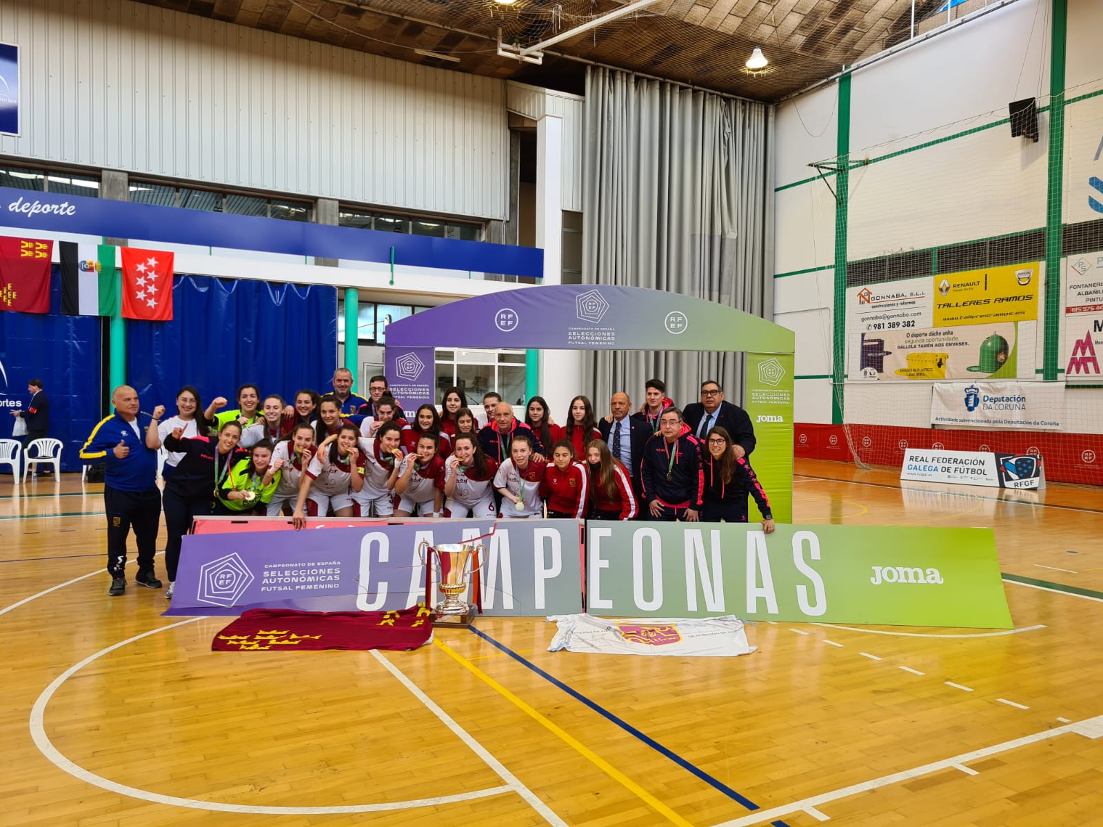 La Selección Murciana de Fútbol Sala Femenino Campeona de España de Selecciones Autonómicas en categoría Sub 19