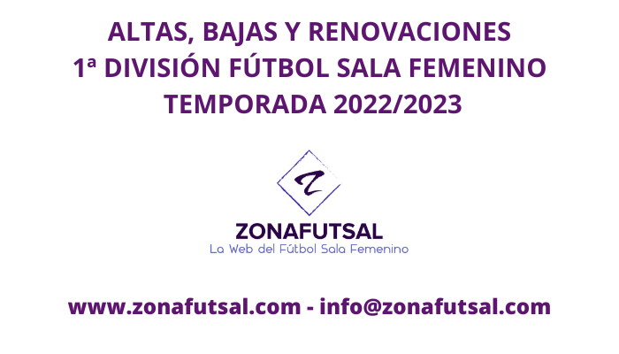 Mercado de Fichajes de 1ª División de Fútbol Sala Femenino Temporada 2022/2023