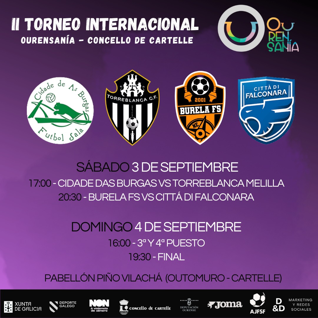 El 3 y 4 de Septiembre se celebra el II Torneo Internacional Ourensanía - Concello de Cartelle