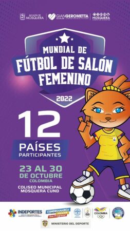 Del 23 al 30 de Octubre se celebra en Mosquera (Colombia) el Mundial Femenino de Fútbol Sala de la AMF