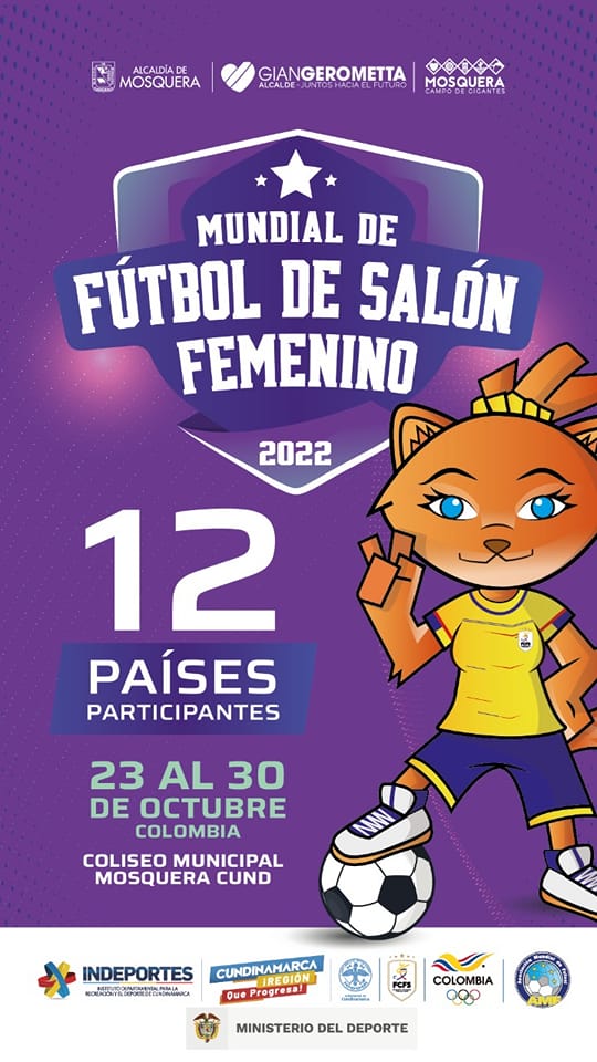 Del 23 al 30 de Octubre se celebra en Mosquera (Colombia) la cuarta edición del Mundial Femenino de Fútbol Sala de la AMF.