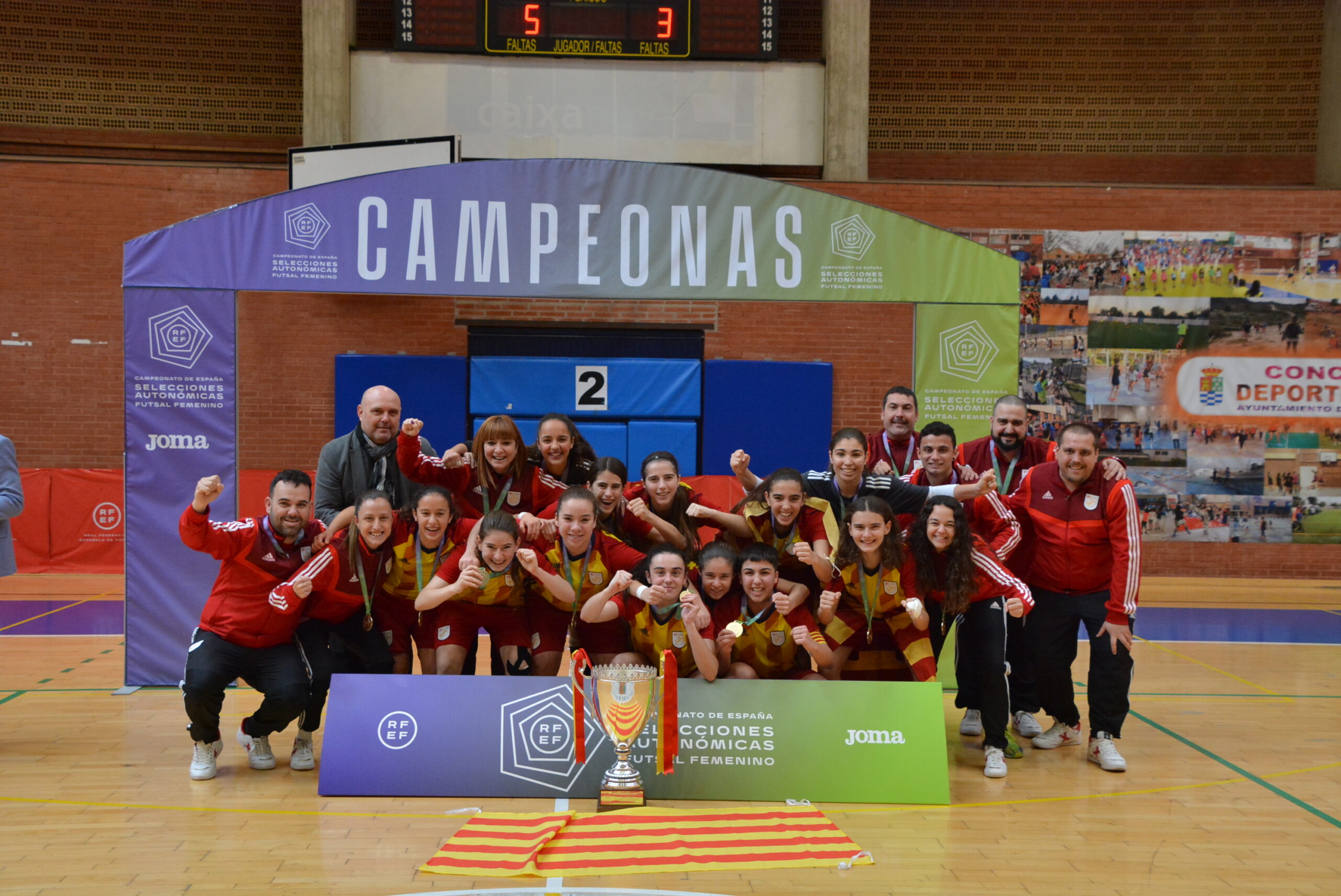 Cataluña hace doblete en el Campeonato de España de Selecciones Autonómicas Femeninas de Fútbol Sala categoría Sub 16 y Sub 19.
