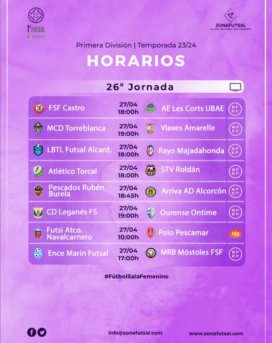 Previa de la 26ª Jornada de la Primera Iberdrola Fútbol Sala Femenino: La Liga encara su recta final de fase regular con la vuelta de Peque a Burela.