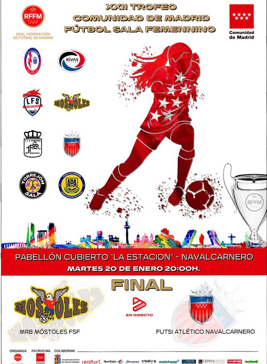 Hoy se disputa la Final de la XXII Edición del Trofeo Comunidad de Madrid de Fútbol Sala Femenino: