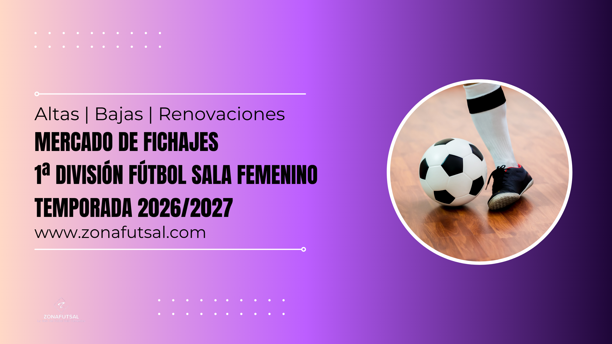 Mercado de Fichajes de 1ª División Iberdrola de Fútbol Sala Femenino Temporada 2026/2027.